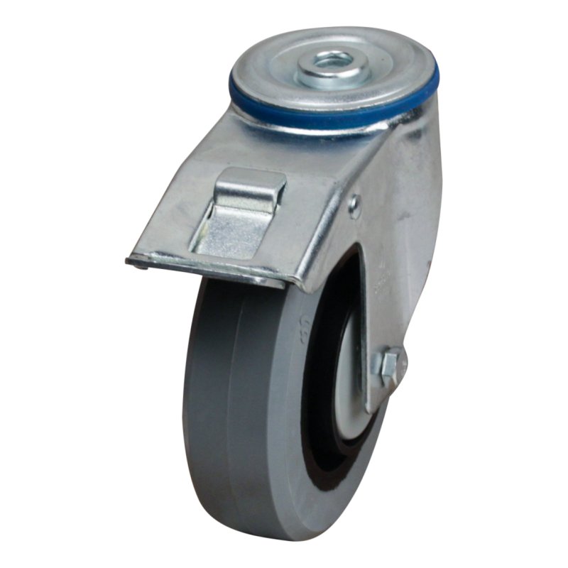 roulette pivotante avec frein 125mm série 14 ᠆ 15 trou pour boulon roulement à billes