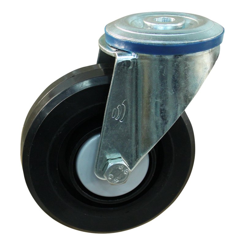 roulette pivotante 100mm série 07 ᠆ 10 trou pour boulon roulement à billes