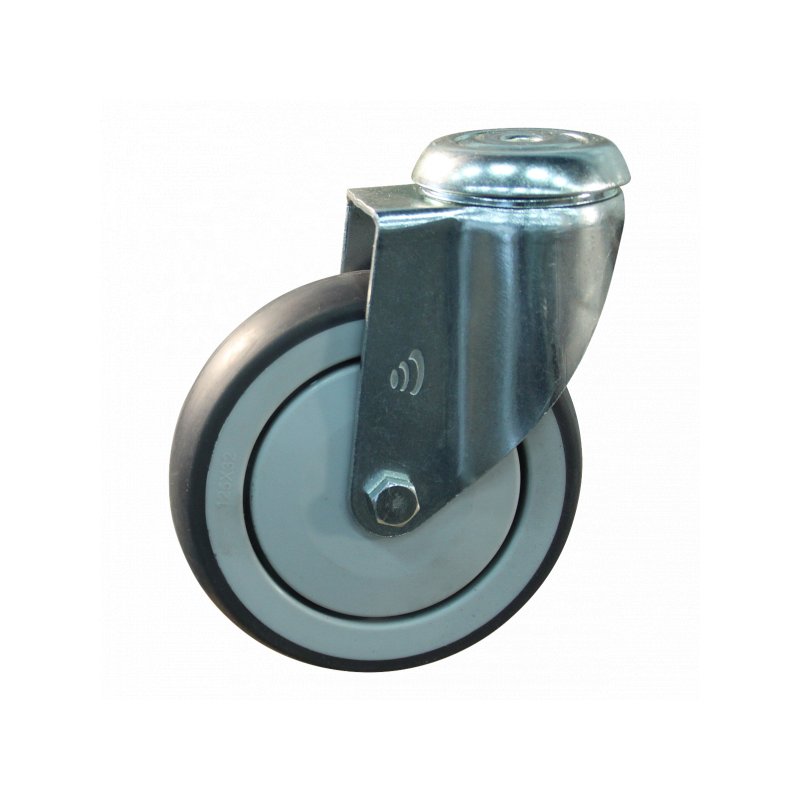 roulette pivotante 100mm série 69-61 trou pour boulon roulement à billes