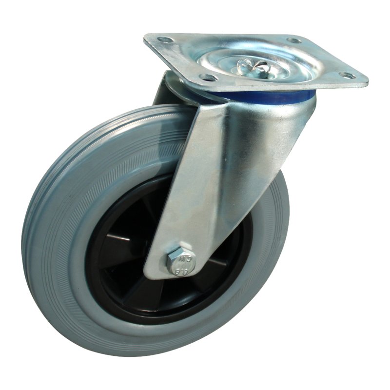 roulette pivotante 200mm serie 11 ᠆ 15 montage de la plaque palier lisse