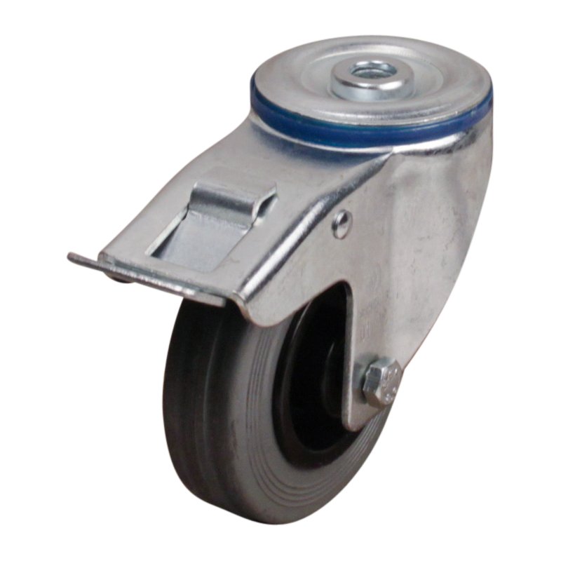 roulette pivotante avec frein 100mm série 11 ᠆ 15 trou pour boulon roulement à rouleaux