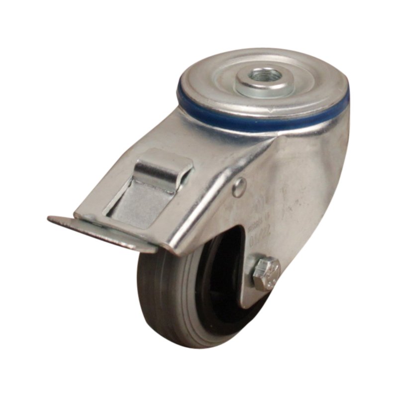 roulette pivotante avec frein 80mm serie 11 ᠆ 15 trou pour boulon palier lisse