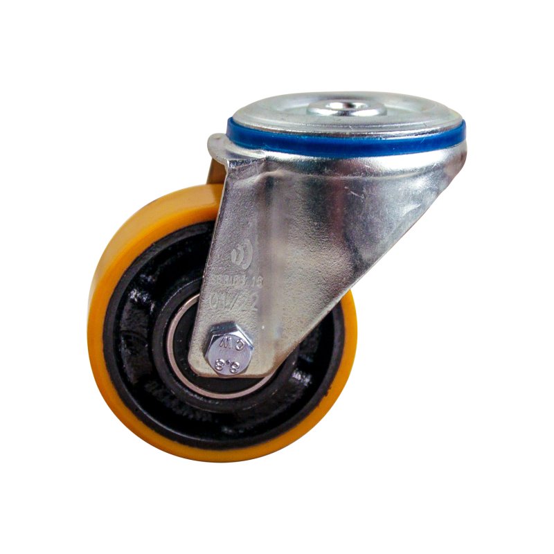 roulette pivotante 80mm série 28 ᠆ 15 trou pour boulon roulement à billes