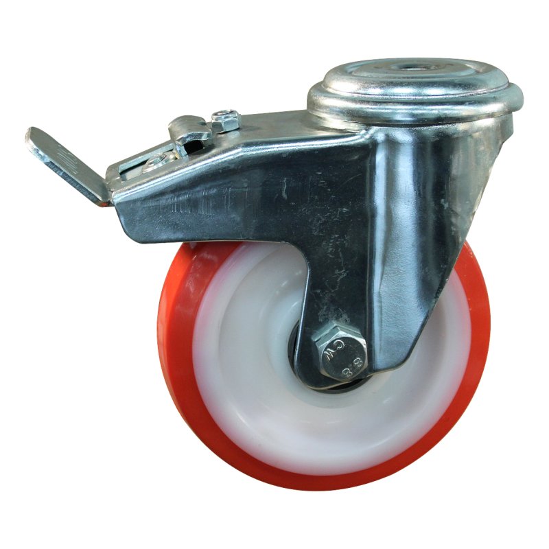 roulette pivotante avec frein 150mm série 27 ᠆ 91 trou pour boulon roulement à billes