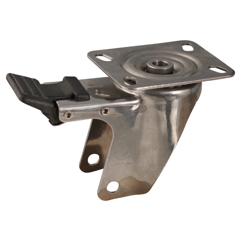 roulette pivotante avec frein 125mm serie 75 ᠆ 29 montage de la plaque palier lisse
