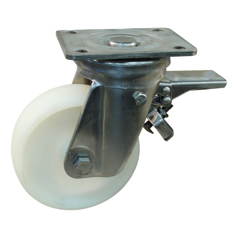 roulette pivotante avec frein 200mm serie 33 ᠆ 36 montage de la plaque palier lisse