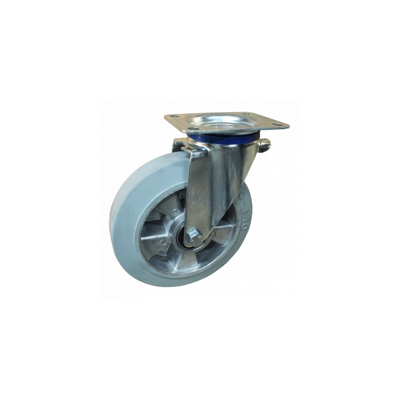 roulette pivotante 160mm serie 12 ᠆ 12 plaatbevestiging met uitsparing richtingvastzetter roulement à billes