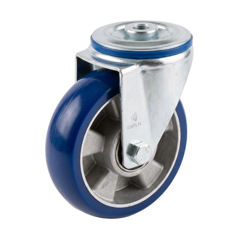 roulette pivotante 125mm série 03 ᠆ 15 trou pour boulon roulement à billes