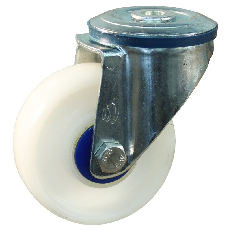 roulette pivotante 100mm serie 34 ᠆ 10 trou pour boulon roulement à billes