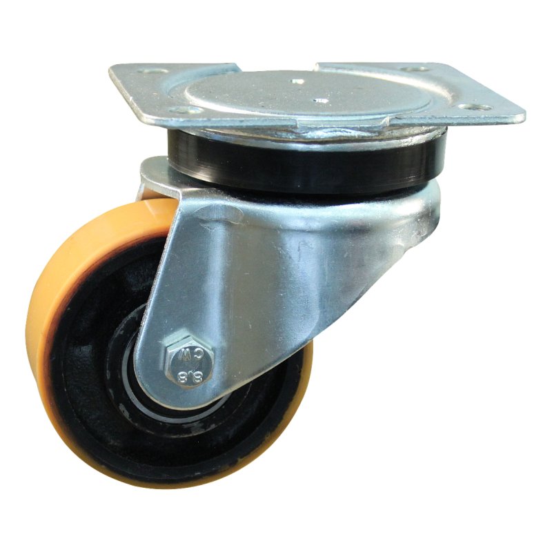 roulette pivotante 100mm série 28 ᠆ 14 montage de la plaque roulement à billes