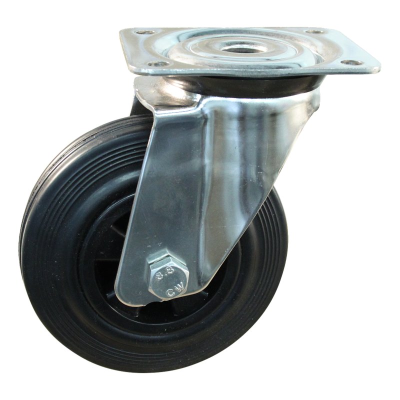 roulette pivotante 100mm série 01 ᠆ 31 montage de la plaque roulement à aiguilles éxécution inox