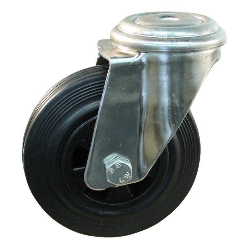roulette pivotante 125mm série 01 ᠆ 31 trou pour boulon palier lisse