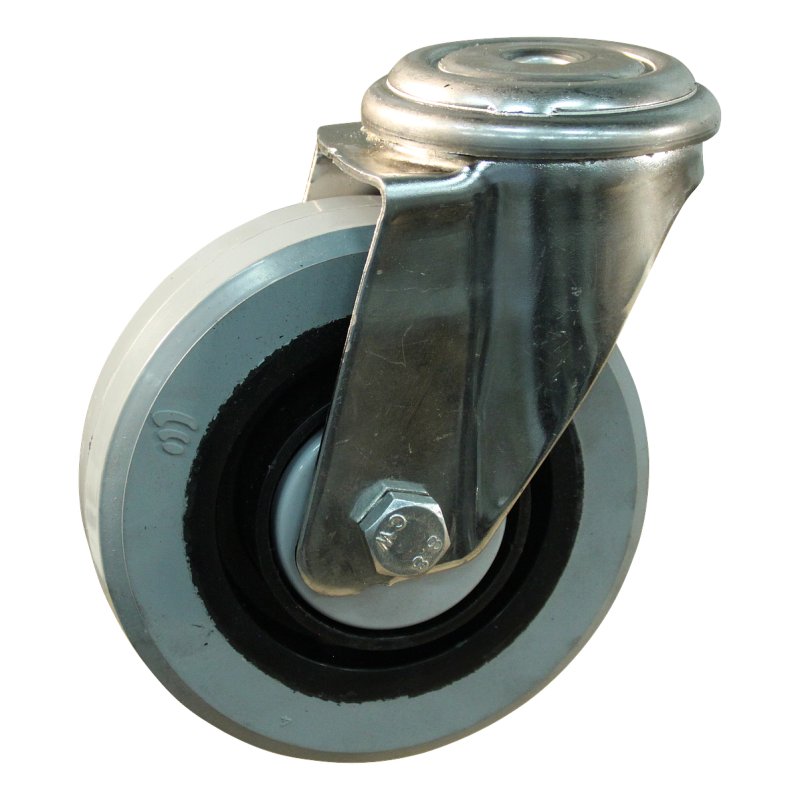 roulette pivotante 160mm série 14 ᠆ 31 trou pour boulon Roulement à billes en inox