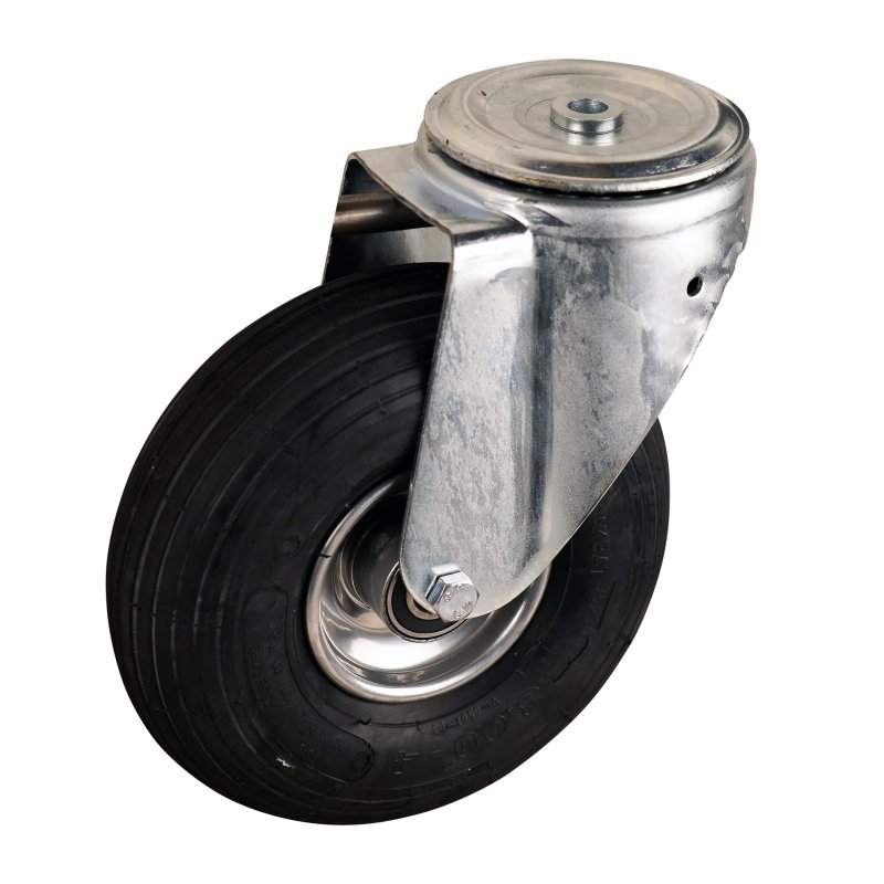 roulette pivotante 3.00-4 2.10x4H2 ET0 NL75mm métal V-5501 gris 91 montage de la plaque roulement à billes