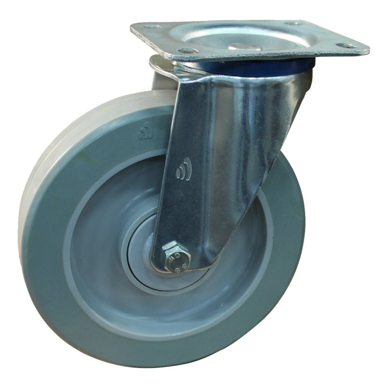 roulette pivotante 200mm série 14 ᠆ 12 plaatbevestiging met uitsparing richtingvastzetter roulement à billes