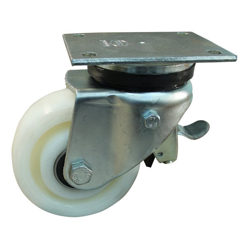 roulette pivotante avec frein 125mm serie 33 ᠆ 14 montage de la plaque roulement à billes