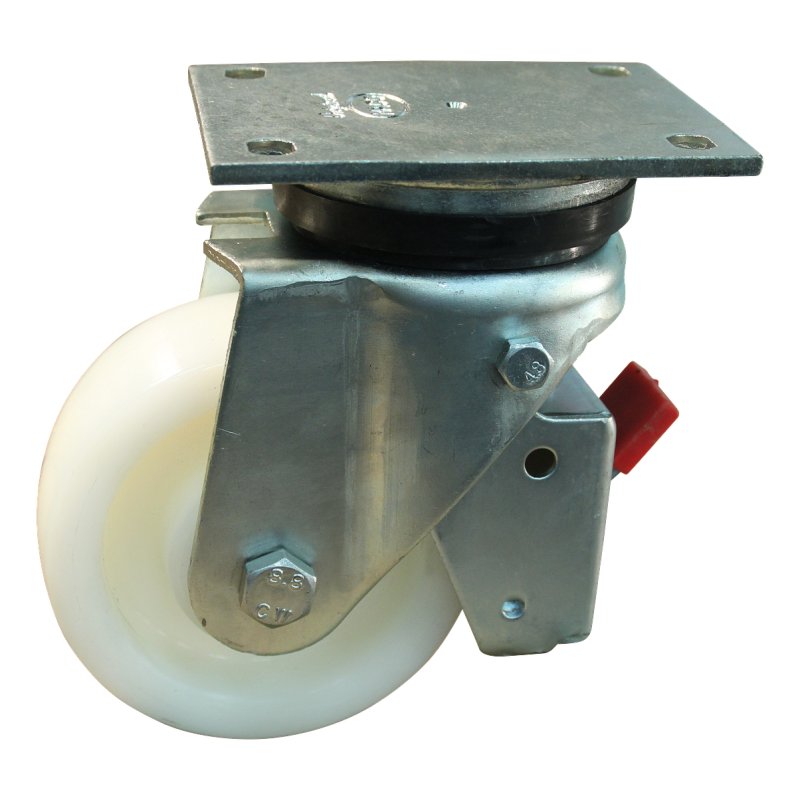 roulette pivotante avec frein 150mm serie 33 ᠆ 14 montage de la plaque palier lisse