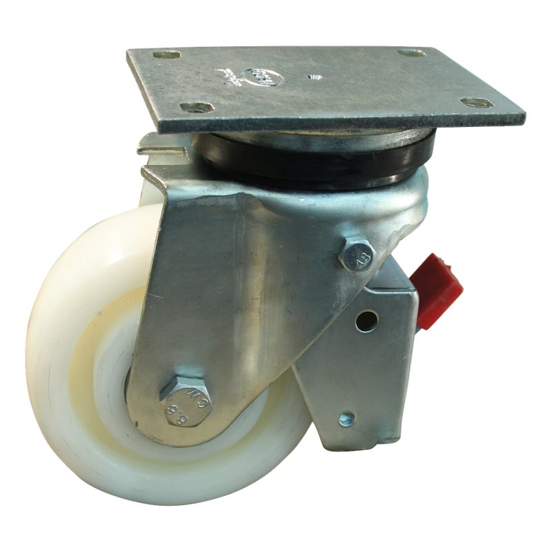 roulette pivotante avec frein 160mm serie 33 ᠆ 14 montage de la plaque roulement à billes