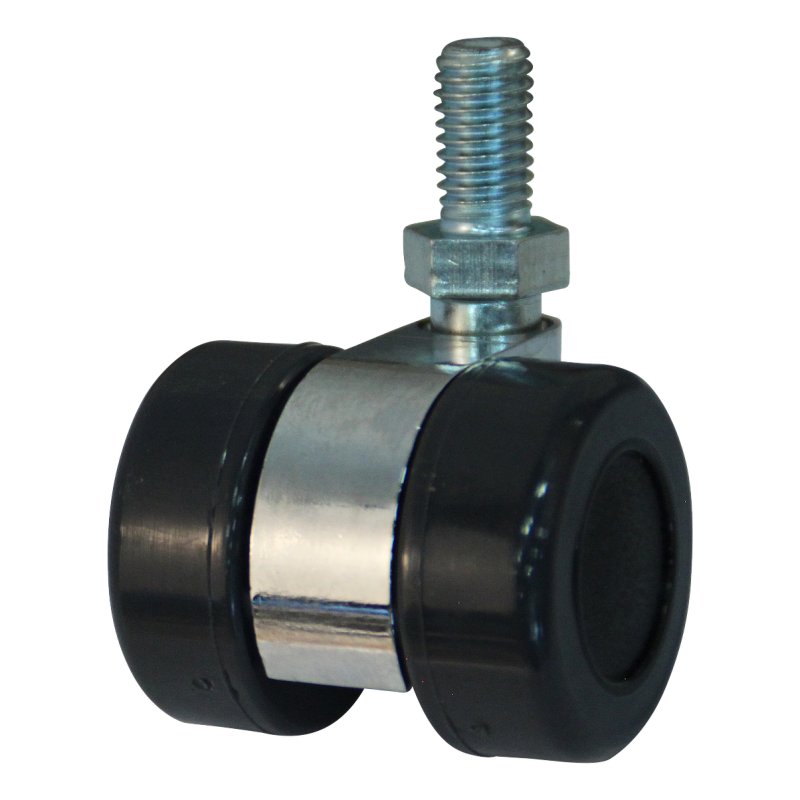 roulette pivotante 30mm série 74-77 draadstift M8 palier lisse
