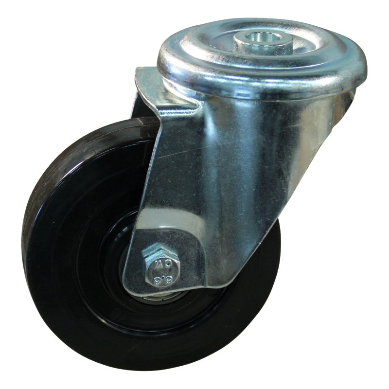 roulette pivotante 100mm série 16 ᠆ 09 trou pour boulon roulement à billes