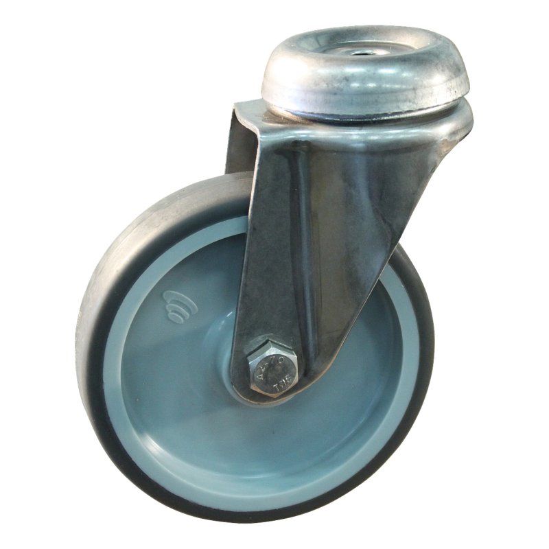 roulette pivotante 100mm serie 68 ᠆ 37 trou pour boulon palier lisse