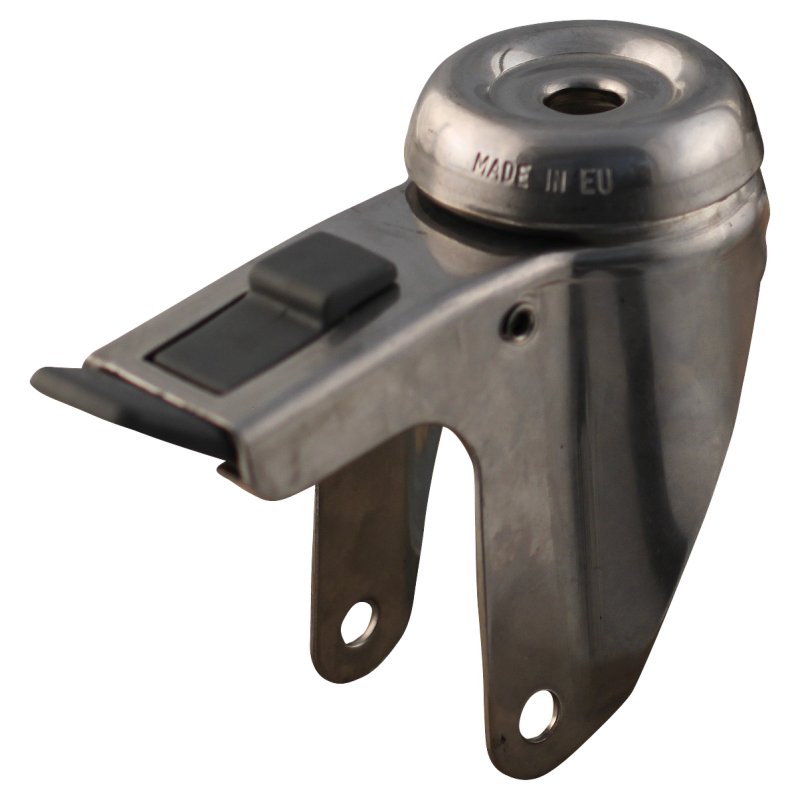 roulette pivotante avec frein 125mm serie 68 ᠆ 37 trou pour boulon palier lisse