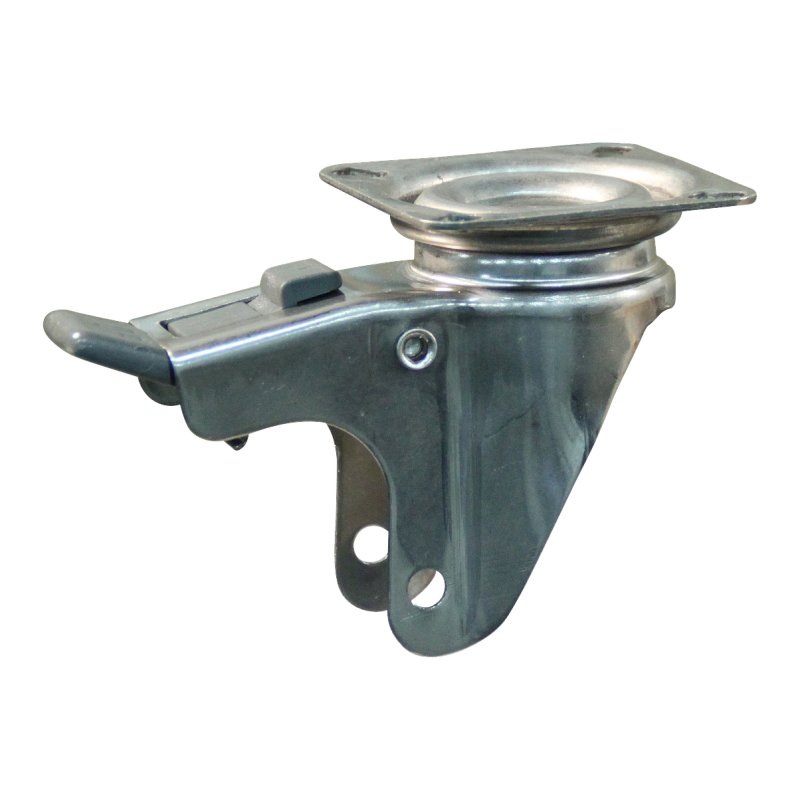 roulette pivotante avec frein 75mm serie 68 ᠆ 37 montage de la plaque palier lisse