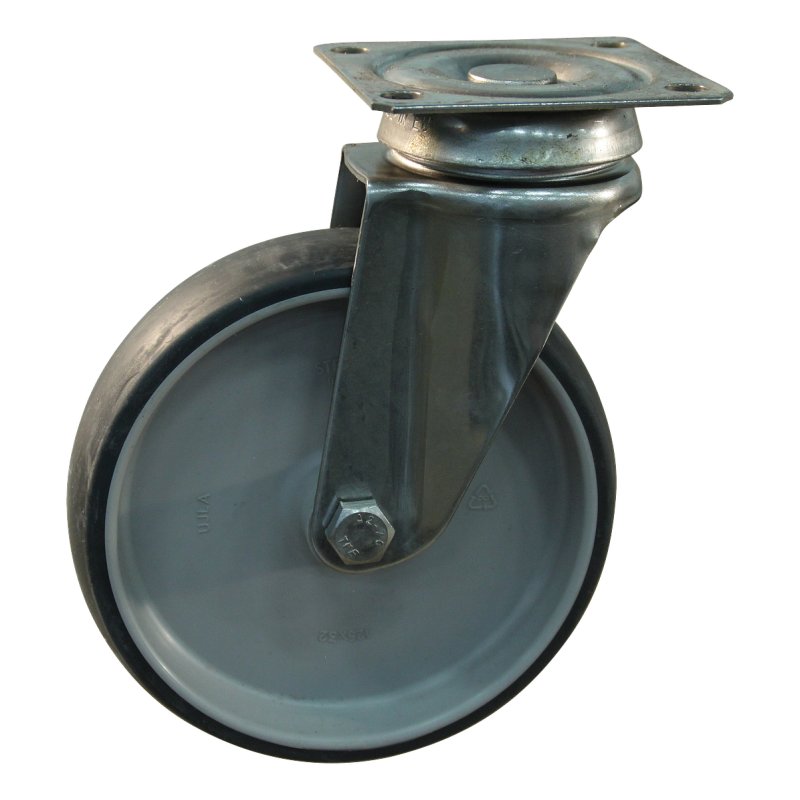 roulette pivotante 100mm serie 66 ᠆ 37 montage de la plaque palier lisse