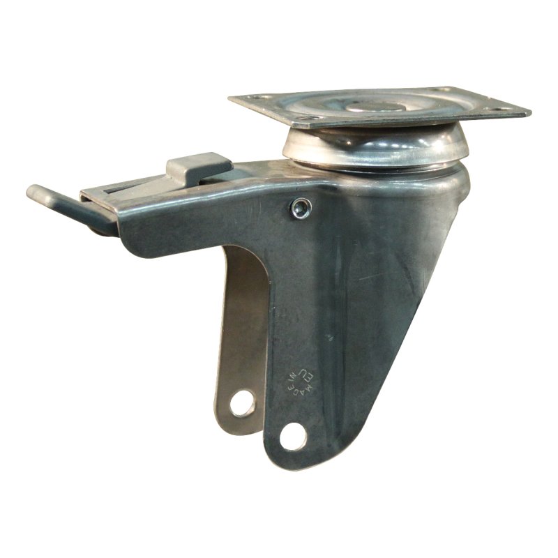 roulette pivotante avec frein 125mm serie 66 ᠆ 37 montage de la plaque palier lisse