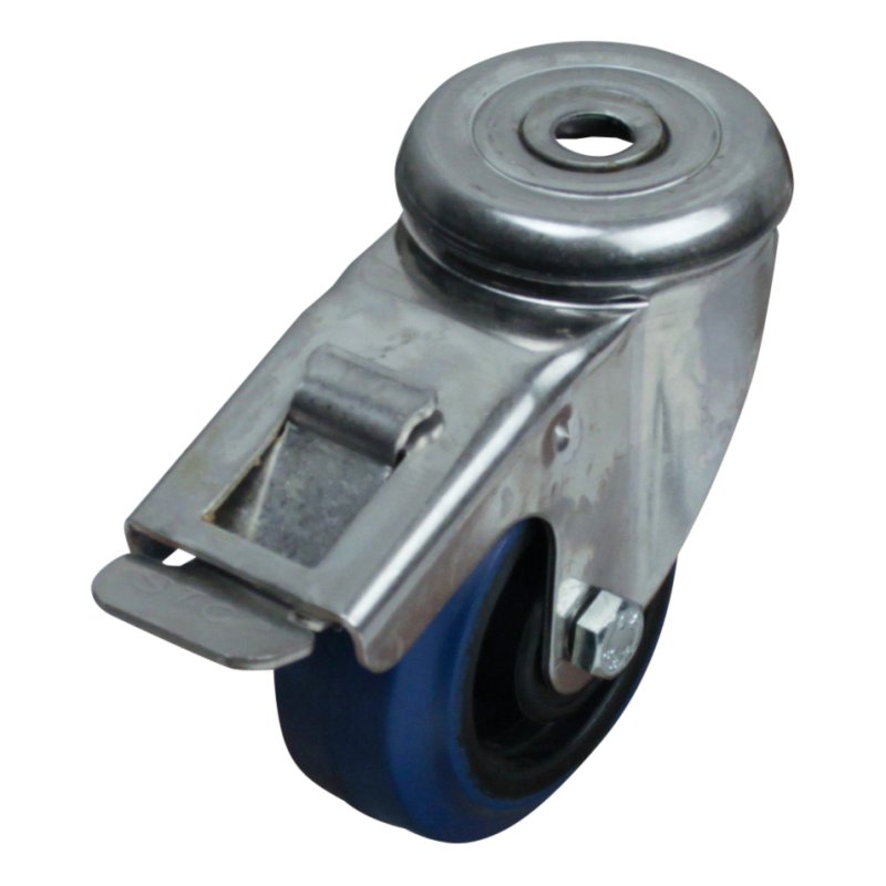 roulette pivotante avec frein 80mm série 13 ᠆ 30 trou pour boulon roulement à rouleaux