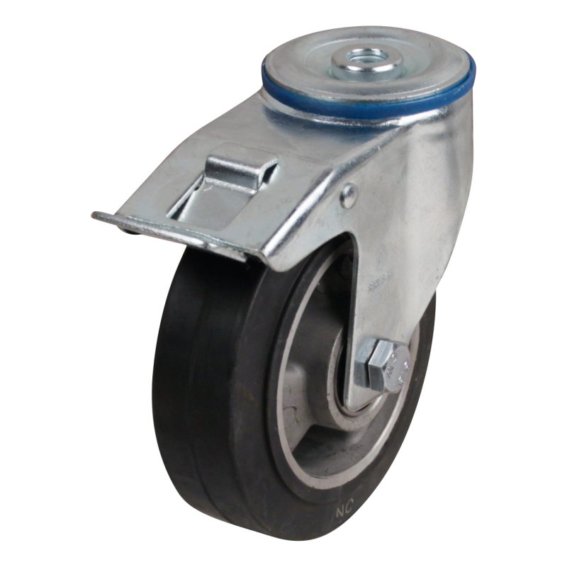 roulette pivotante avec frein 125mm série 10 ᠆ 15 trou pour boulon roulement à billes