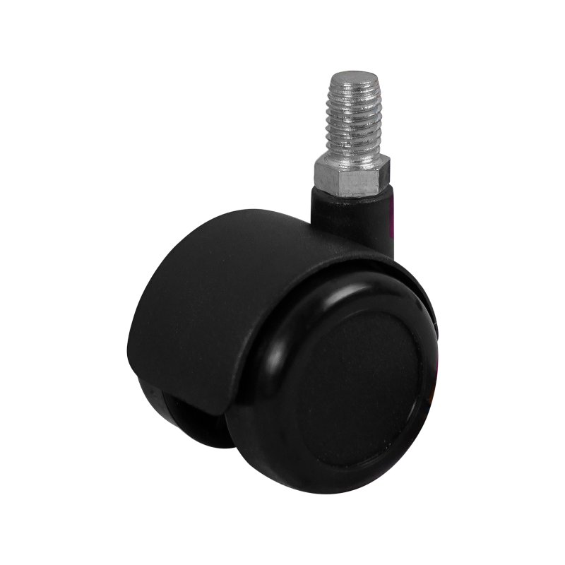 roulette pivotante 40mm série 65 - 68 gladde stift voor kunststof huls palier lisse