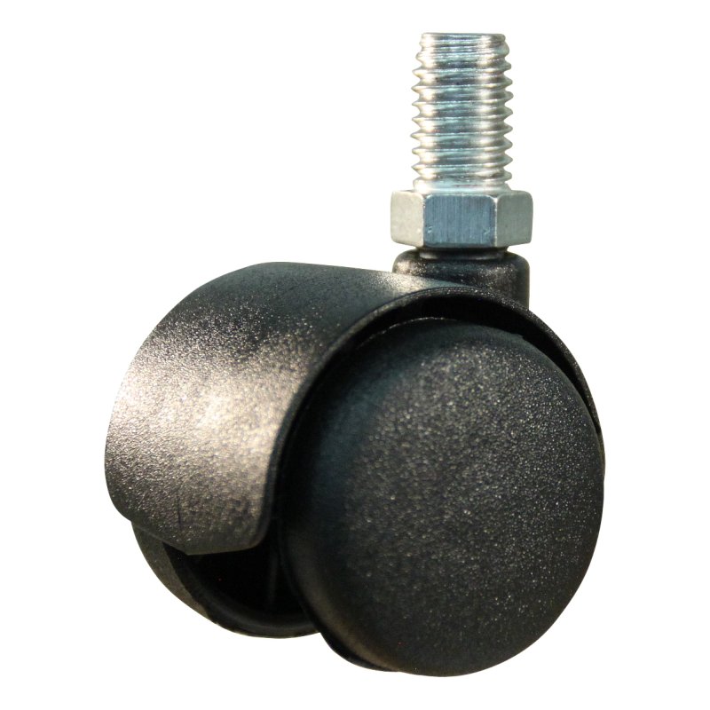 roulette pivotante 40mm série 65 - 68 draadstift M10 palier lisse