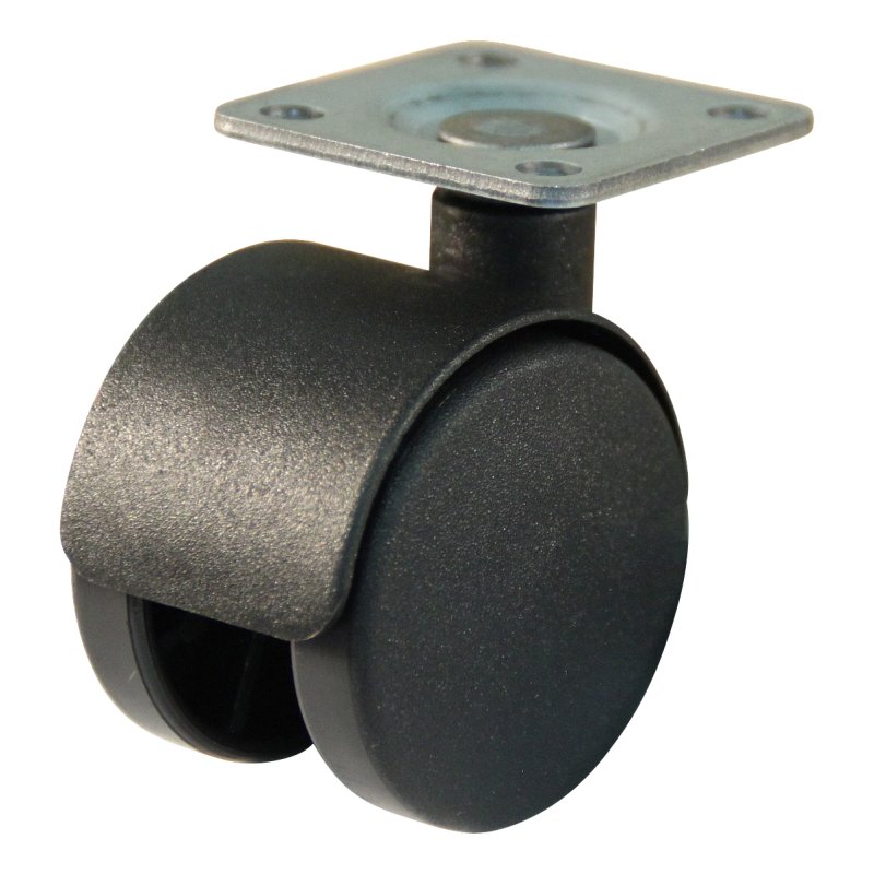 roulette pivotante 40mm série 65 - 68 montage de la plaque palier lisse