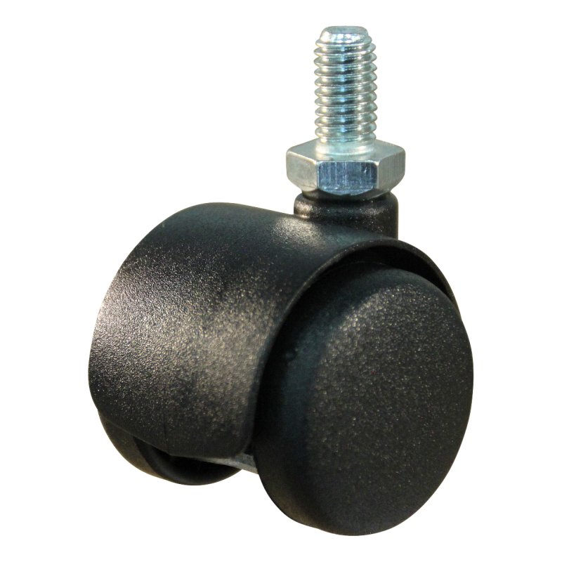 roulette pivotante 40mm série 65 - 68 draadstift M8 palier lisse