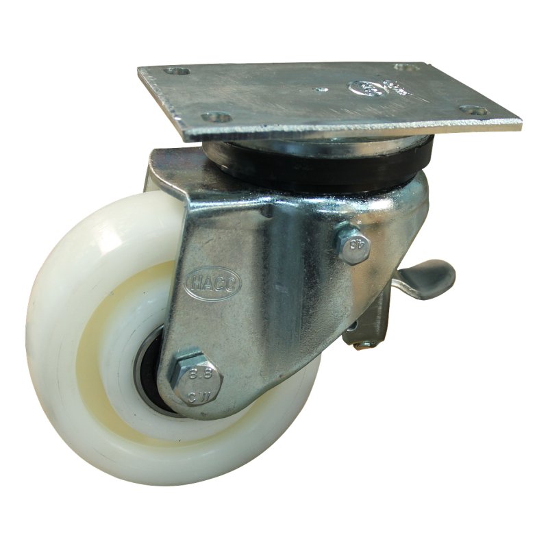 roulette pivotante avec frein 150mm serie 33 ᠆ 18 montage de la plaque palier lisse