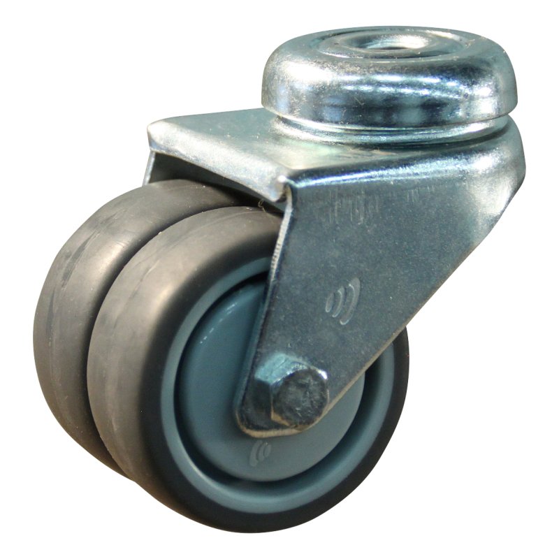 roulette pivotante 50mm serie 68-62 trou pour boulon roulement à billes