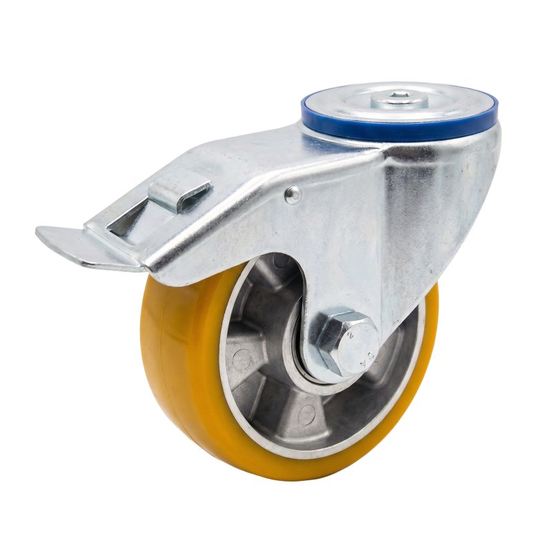 roulette pivotante avec frein 150mm série 29 ᠆ 15 trou pour boulon roulement à billes