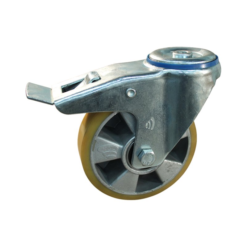 roulette pivotante avec frein 175mm série 29 ᠆ 15 trou pour boulon roulement à billes