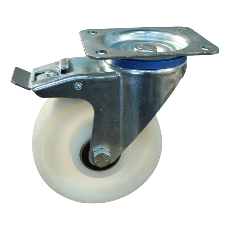 roulette pivotante avec frein 175mm serie 34 ᠆ 12 montage de la plaque roulement à billes