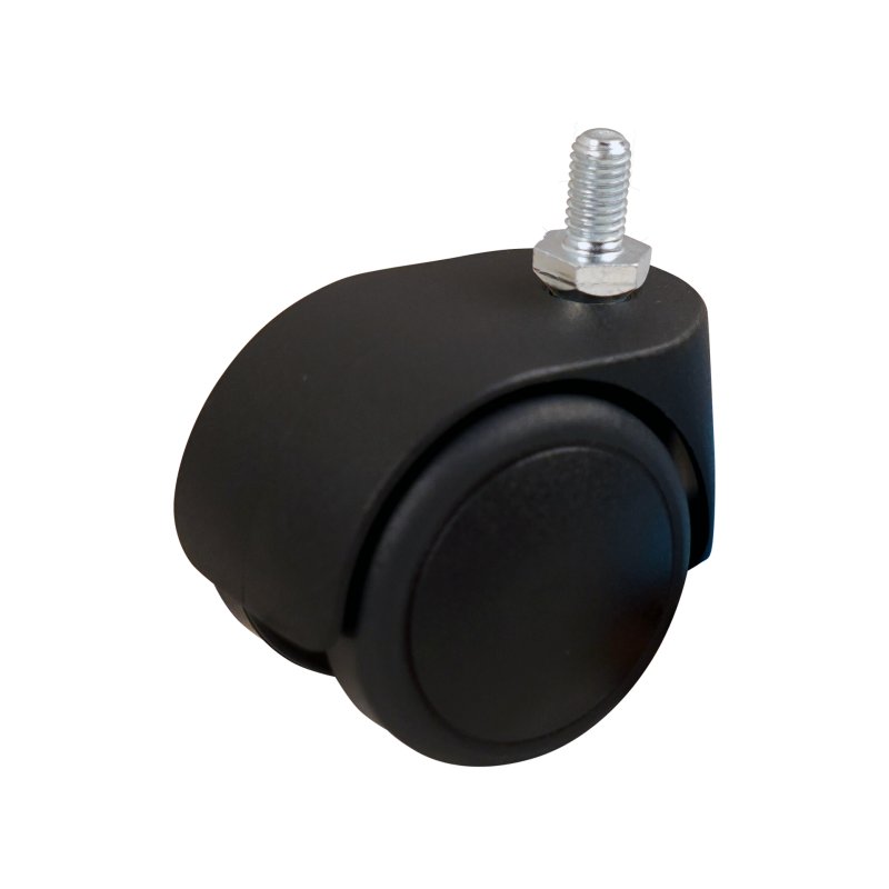 roulette pivotante 50mm série 74-68 draadstift M8 palier lisse