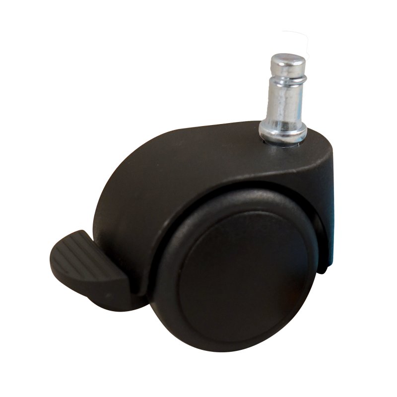 roulette pivotante avec frein 50mm série 74-68 Pin lisse avec bague d'arrêt palier lisse