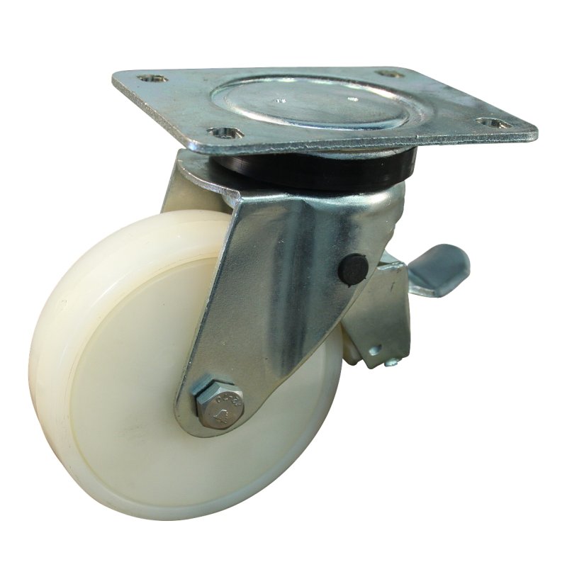 roulette pivotante avec frein 125mm serie 34 ᠆ 14 montage de la plaque roulement à billes