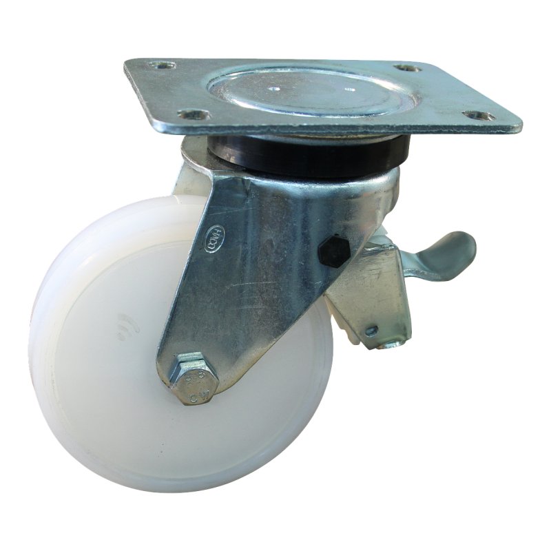 roulette pivotante avec frein 125mm serie 34 ᠆ 14 montage de la plaque roulement à billes