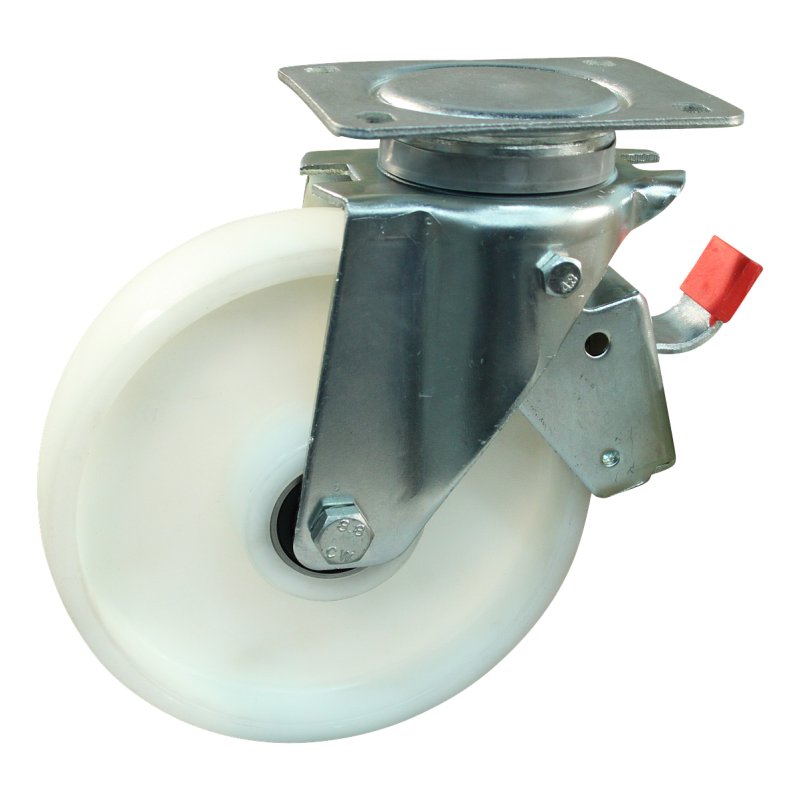 roulette pivotante avec frein 175mm serie 34 ᠆ 14 montage de la plaque roulement à billes