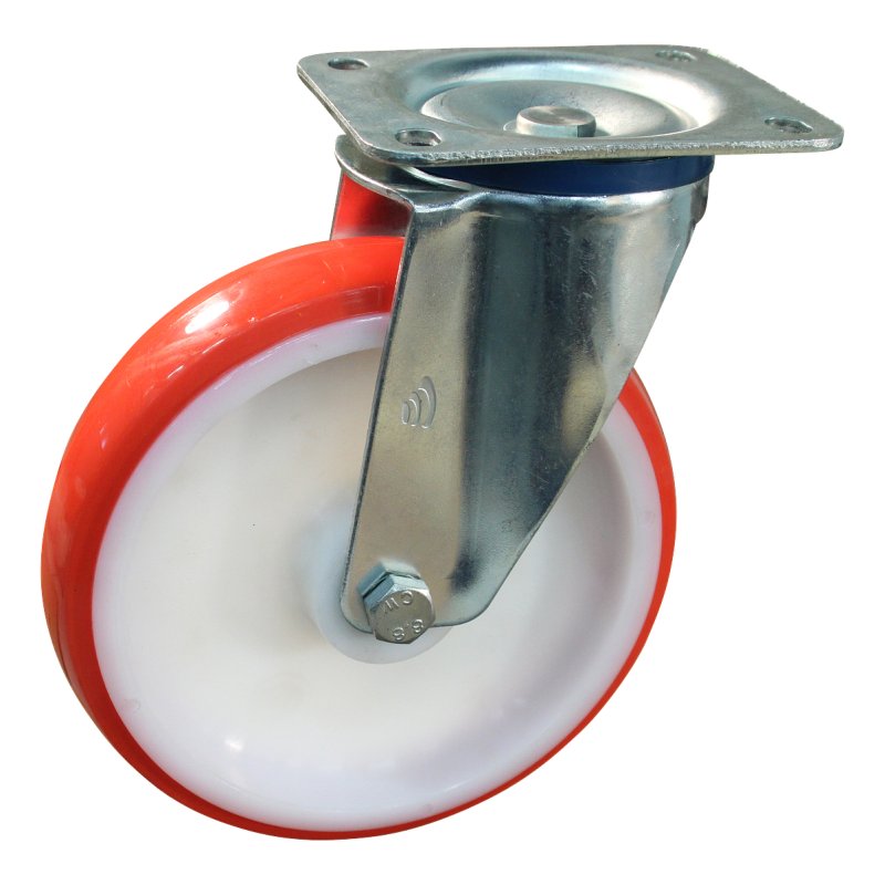 roulette pivotante 175mm série 27 ᠆ 15 montage de la plaque palier lisse