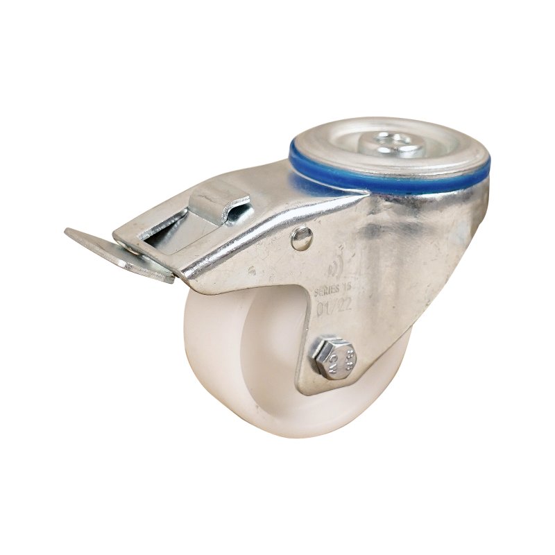 roulette pivotante avec frein 100mm serie 34 ᠆ 15 trou pour boulon palier lisse