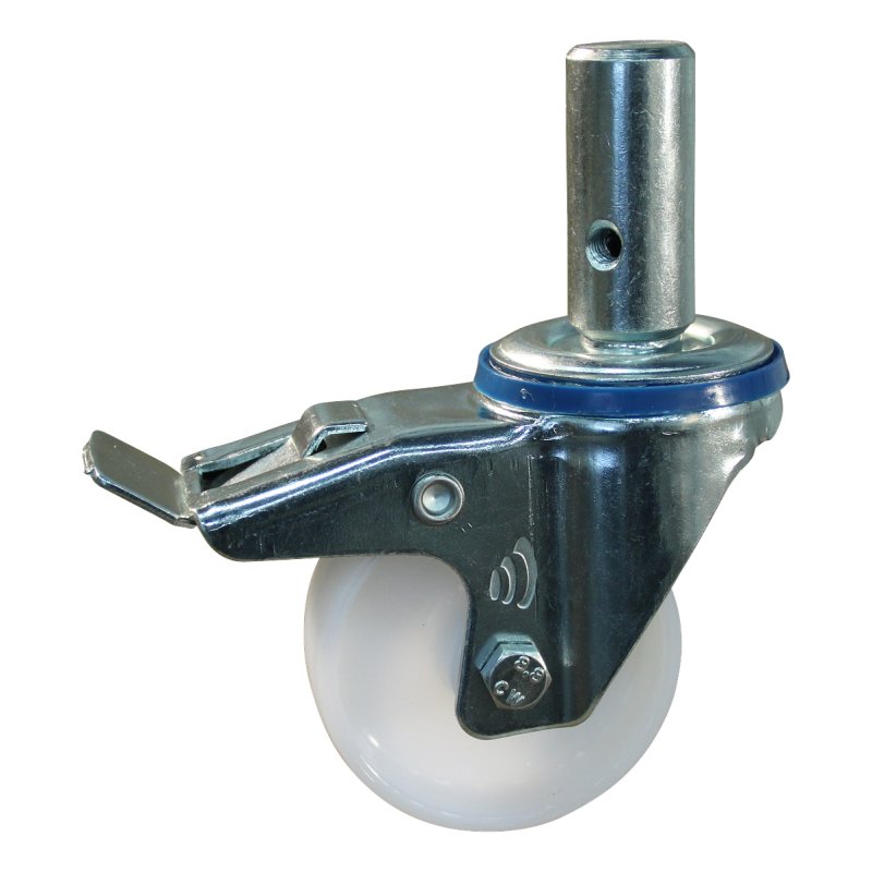 roulette pivotante avec frein 100mm serie 34 ᠆ 15 goupille palier lisse