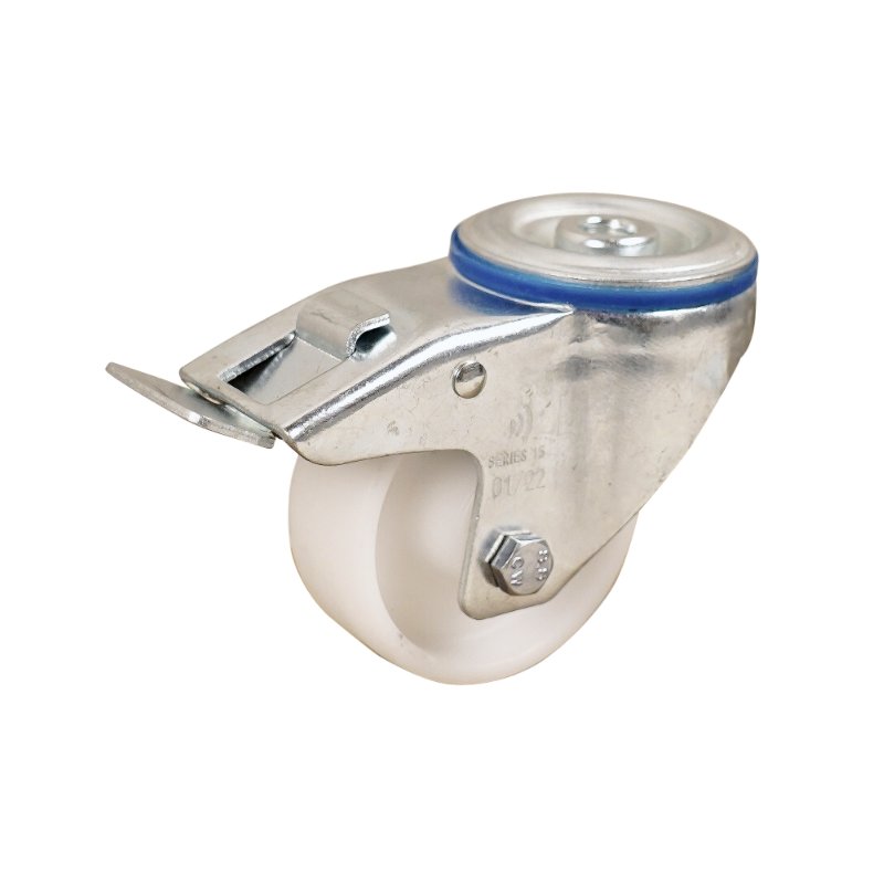roulette pivotante avec frein 80mm serie 34 ᠆ 15 trou pour boulon palier lisse