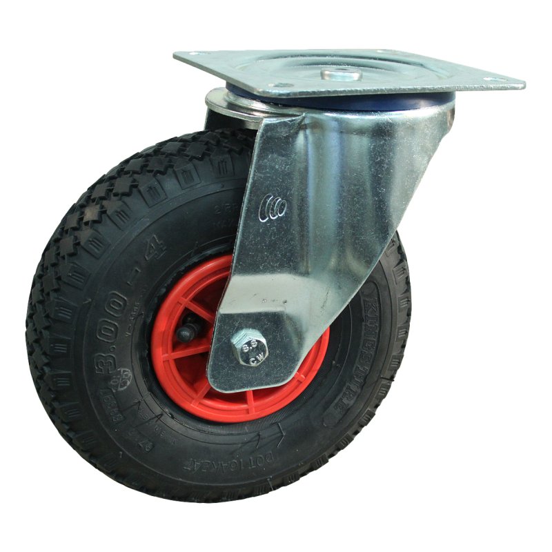 roulette pivotante + palier lisse Ø20 NL75mm plastique Rouge 3.00x4 bloc 2.10X4 91 montage de la plaque palier lisse